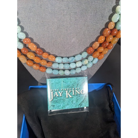 Jay King DTR Sterling Silver Multi-Color OPAL 18"-20" TRIPLE STRAND Necklace - Picture 5 of 6